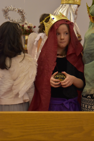 A cute "Magi" at Christmas Eve service