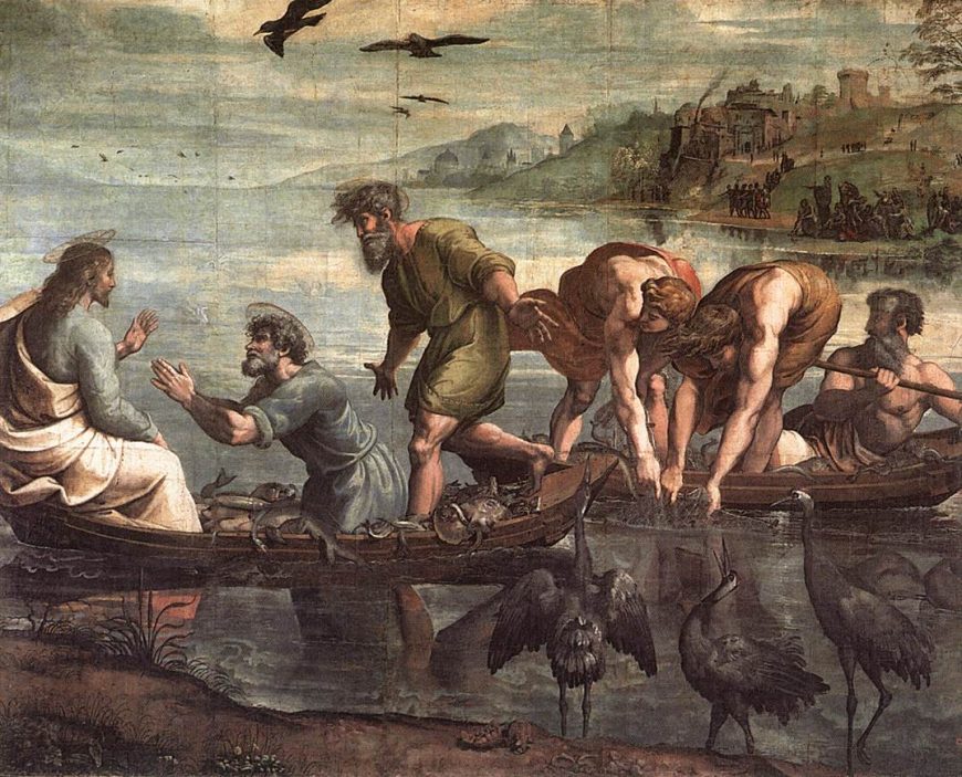 Raphael, The Miraculous Draught of Fishes, 1515 (on Wikimedia Commons)